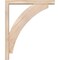Ekena Millwork Thorton Block Smooth Bracket w/ Offset Brace, Douglas Fir, 3 1/2"W x 20"D x 24"H BKT0402X20X24THR05SDF - alternate 4